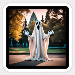 ghost in the park Sticker